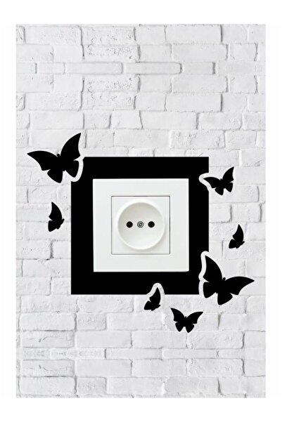 2holgun Butterfly Patterned Decorative Socket Frame