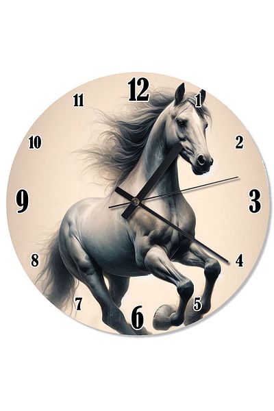karizmart Şaha Kalkan Horse Special Design Wall Clock
