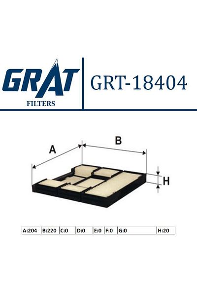 GRAT Toyota Corolla 95/02 Ae101-Ae111 Cabin Filter