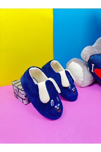 Nstil Παντόφλες Navy Blue - Μπότες νηπιαγωγείου με σχέδιο κουνελιού για κορίτσια και αγόρια 361