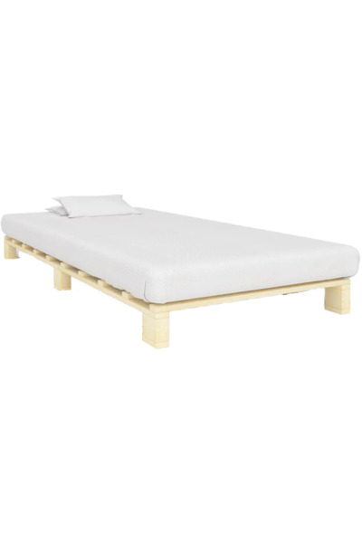 pinoxi 90cm X 190cm Masif Ahşap Platform Natural Karyola 90cm X 190cm Masif Natural