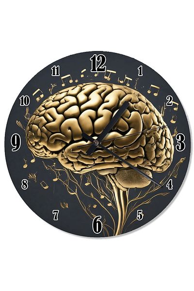 ekart Golden Brain Silent Wall Clock