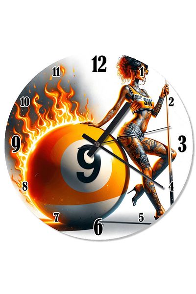 karizmart Women's Analog Wall Clock with Billiard Ball and Garter