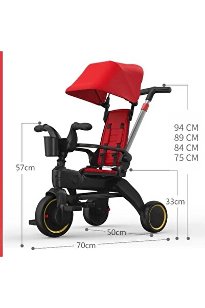 Maxi Taxi Trike Plus F3 Ebeveyn Kontrollü Katlanabilir Bisiklet Siyah