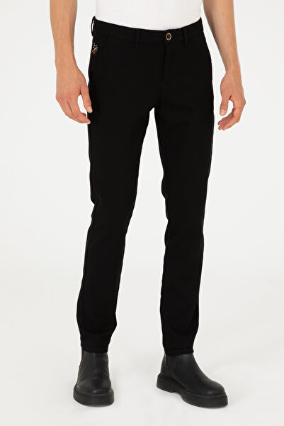 U.S. Polo Assn. Erkek Siyah Kanvas Pantolon 50291166-VR046