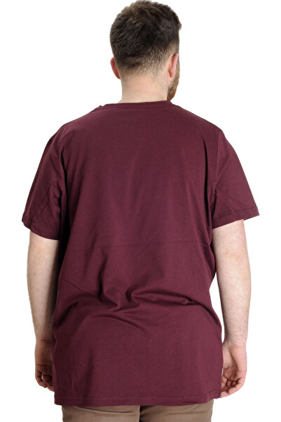ModeXL Ανδρικό μπλουζάκι Mode Xl Plus Size Crew Neck Basic 20031 Plum