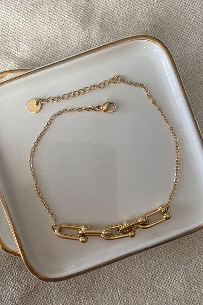 My Joyas Design 21+5cm Chain Anklet - Steel Brand