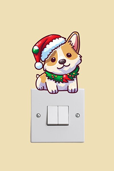 sanatıbedi Ornament autocolant pentru priză de Anul Nou cu tematică de câine ...