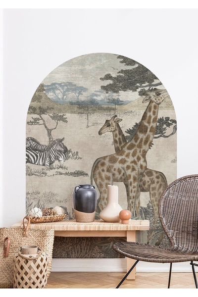 WALLHUMAN Boho - Bohem Tarz Oval Kemer Dekoratif Duvar Stickerı