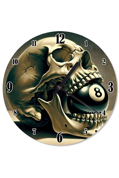 ekart Billiard Skull Decorative Wall Clock