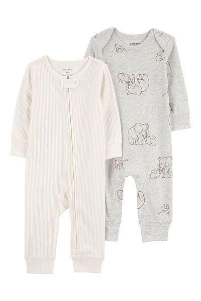 Carter's 2 Pack Baby Long Sleeve Romper Set