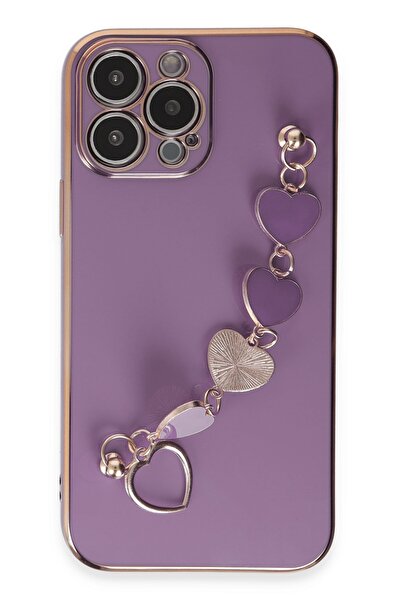 NewFace حافظة ايفون 13 برو من السيليكون من ايسيلا - بنفسجي SPTGL