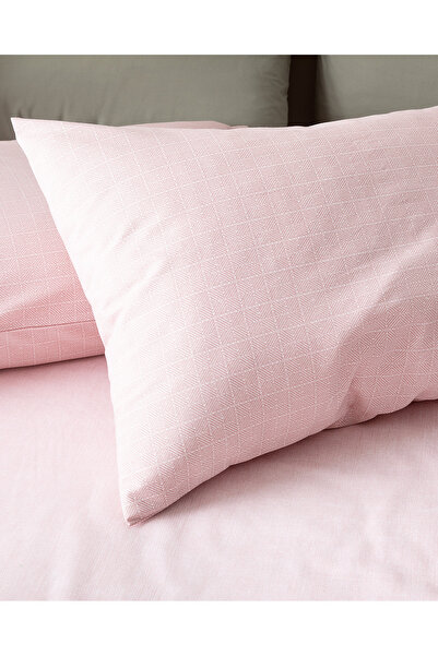 Madame Coco Odette Double 100% Cotton Ranforce Printed Duvet Cover Set - Powder