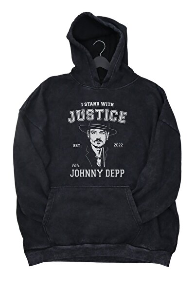 Fuddy Moda سويت شيرت جوني ديب مطبوع للجنسين - مقنعين، قابل للغسل، هوديي العدا...