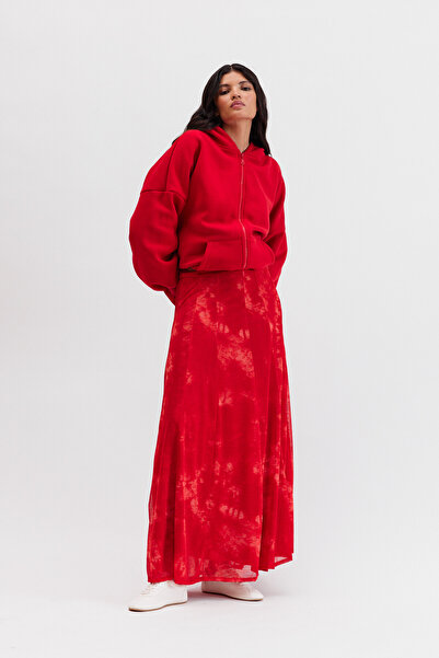 LAMODEMAPASS MAMBO Desenli Maxi Tül Etek