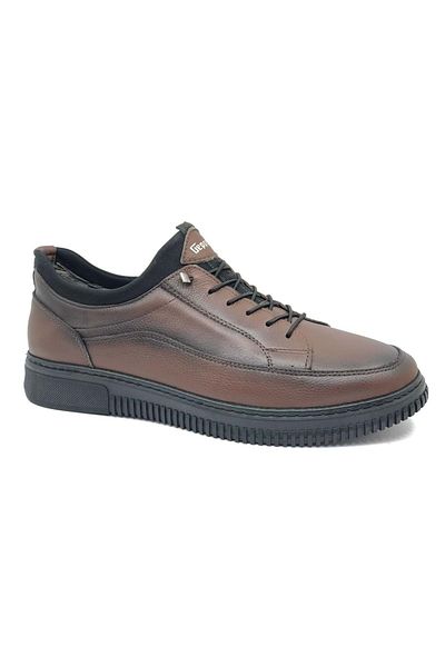 Kids Club Shoes Ανδρικά παπούτσια casual - τακούνι Geppetto, γέμιση gel, ορθοπεδικό γνήσιο δέρμα, ΚΑΦΕ