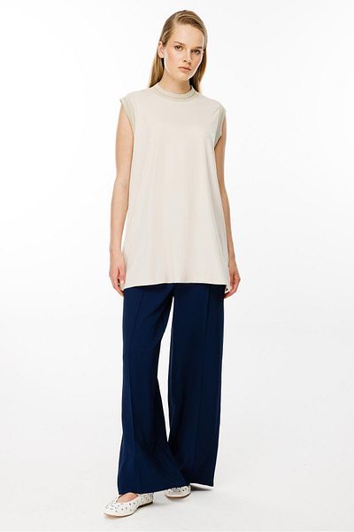 Ghisa Beige Sleeveless Tunic