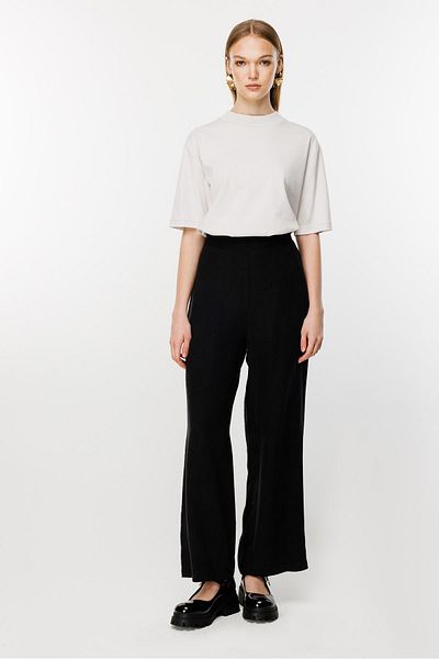 Ghisa Black Linen Trousers