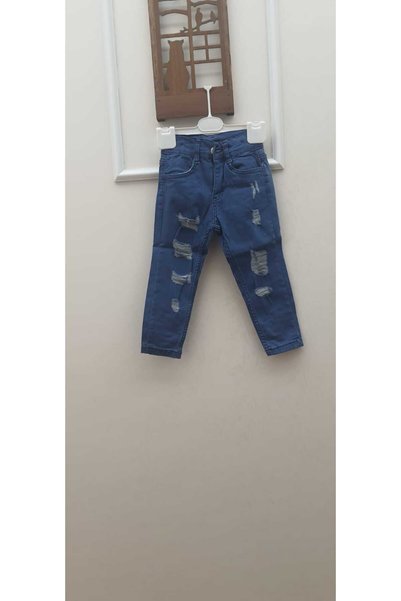 Kuzeyi Butik Unisex Children's Full Lycra Ripped Jeans