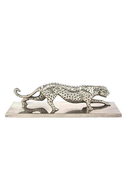 Mikasa Moor Gümüş Leopar Dekor Obje 44x13x12cm