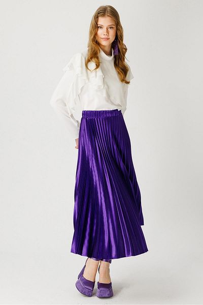 Ghisa Purple Pleated Skirt