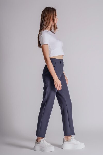 BRACCAS Pantaloni slim fit pentru femei, cu buzunare laterale, fermoar și înc...