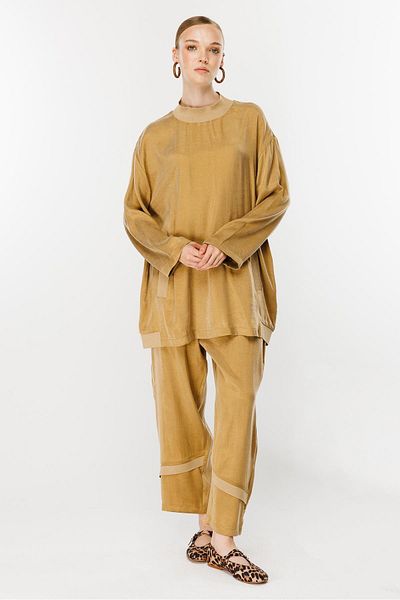 Ghisa Mustard Tunic and Trousers Set