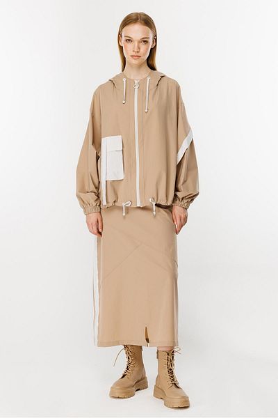 Ghisa Beige Hooded Suit Set