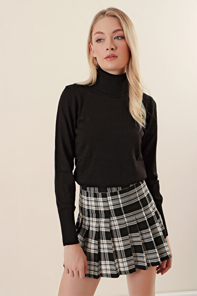 Bigdart 15747 Turtleneck Knitwear Sweater - Black