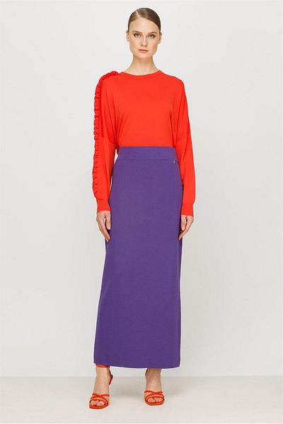 Ghisa Purple Knitwear Skirt