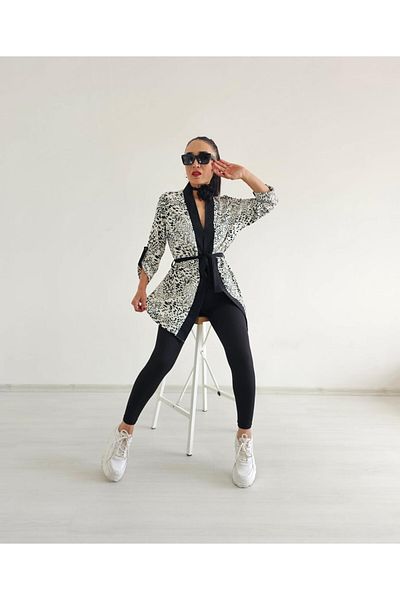 Altı Üstü Butik Kimono cu un singur top cu centură