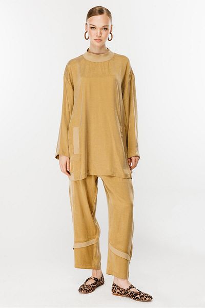 Ghisa Mustard Tunic and Trousers Set
