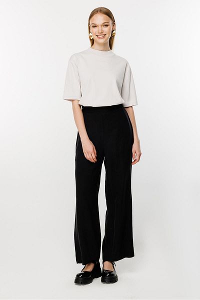 Ghisa Black Linen Trousers