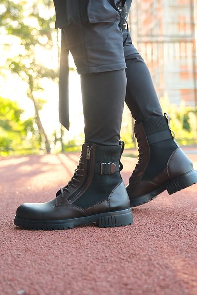 Riccon Brown Men's Zippered Boots 0012134