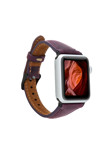 Lev Leather Hakiki Deri El Yapımı Kadın Ve Erkek Apple Watch Kordonu 38/40/41...