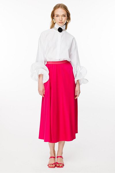 Ghisa Elastic Waist Skirt Pink