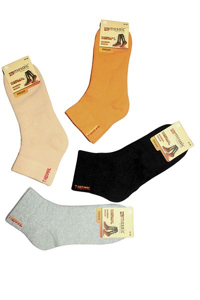 socksbox Γυναικείες θερμικές χειμερινές κάλτσες μπαμπού χωρίς ραφές μισές κάλτσες/4 ζευγάρια/36-40