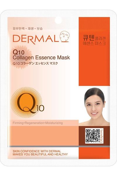 Dermal Q10 Collagen Mask - 23 Gr 2 Pieces, Firming and Moisturizing Renewing