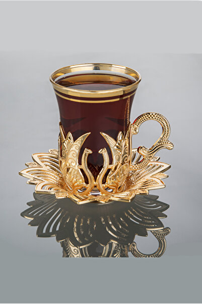 İhvan Ahsen 6-Piece Gold Tea Set