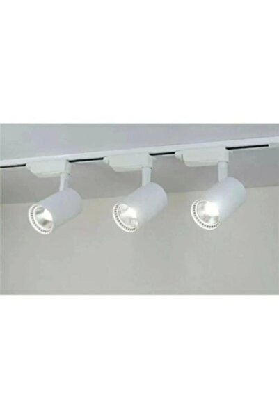 Lederax Led 3 Adet 30 w Led Ray Spot Vitrin Mağaza Armatürü 1m Raylı Beyaz Ka...