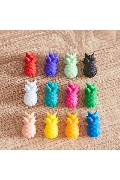 Home Box Pineapple Shaped Cup Identifier - Set of 12
