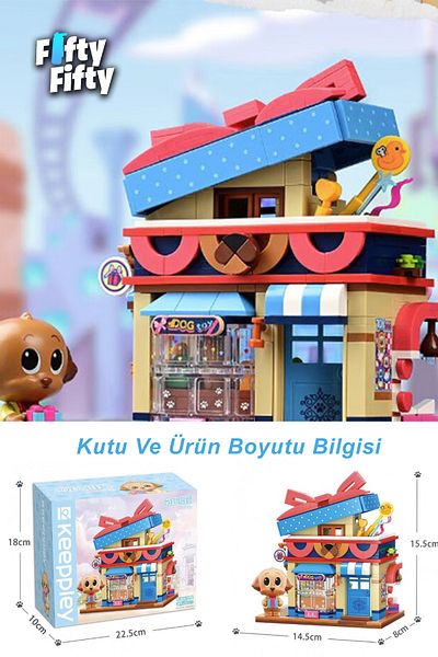 Vagonlife Cute Street Series Toy Construction Set - 374 Pieces Ffk-28011