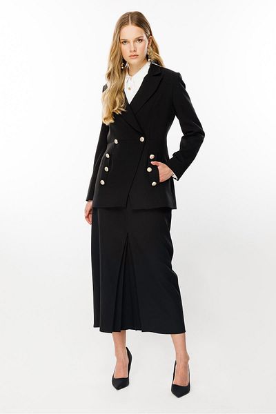 Ghisa Black Suit - Pocket Detailed