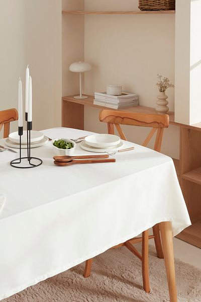Karaca Home Ecru Caroline Carefree Tablecloth