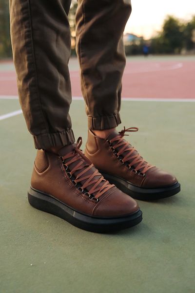 Riccon Ανδρικές μπότες Tan Black 0012575