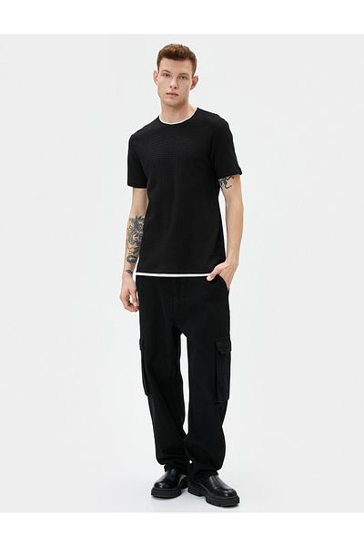 Koton Ανδρικό T-shirt 4sam10065hk Μαύρο