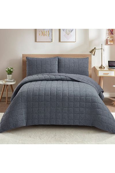 Home Box Knitnook Jersey 3-Piece King Comforter Set - 220x240 cm