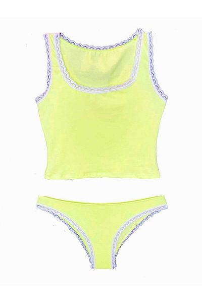 DEEP SECRET Lace Detailed Athlete Panties Set
