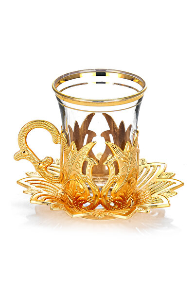 İhvan Ahsen 6-Piece Gold Tea Set