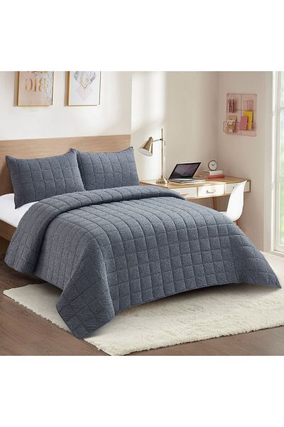 Home Box Knitnook Jersey 3-Piece King Comforter Set - 220x240 cm